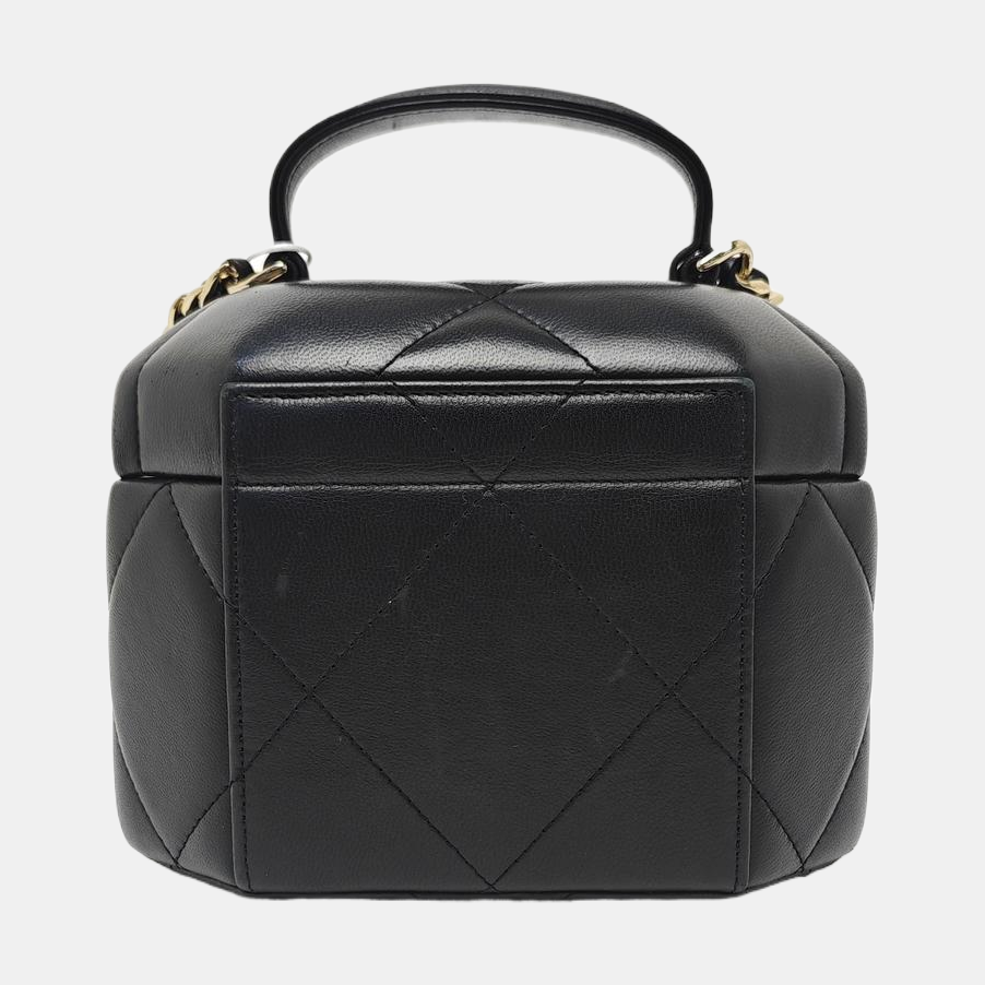 VANITY CASE Small Quilted Lambskin Black