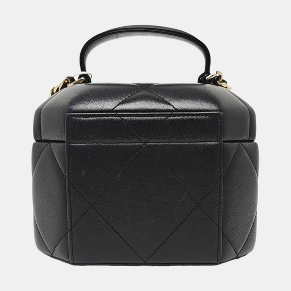 VANITY CASE Small Quilted Lambskin Black