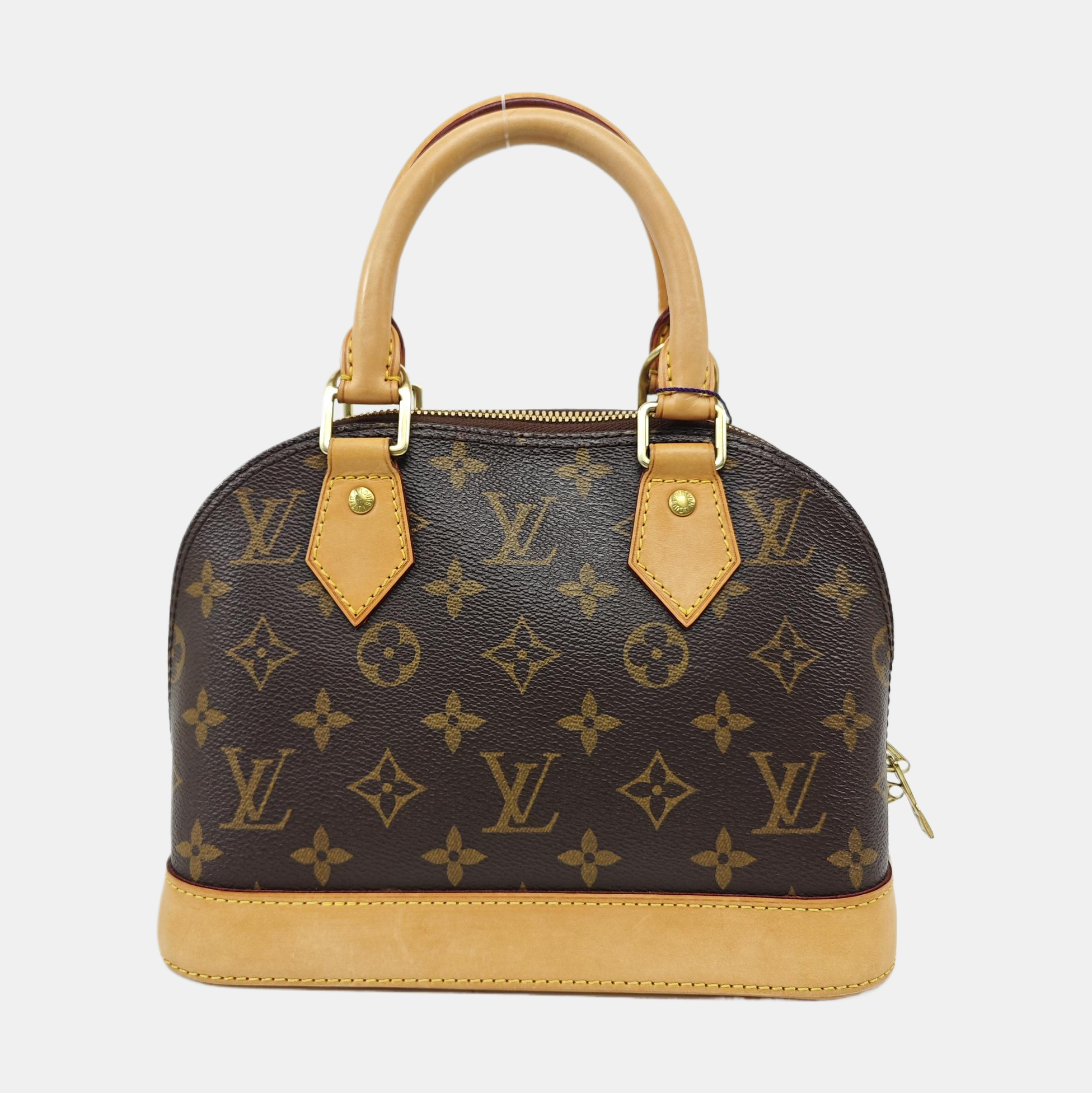 ALMA BB Monogram Coated Canvas Brown