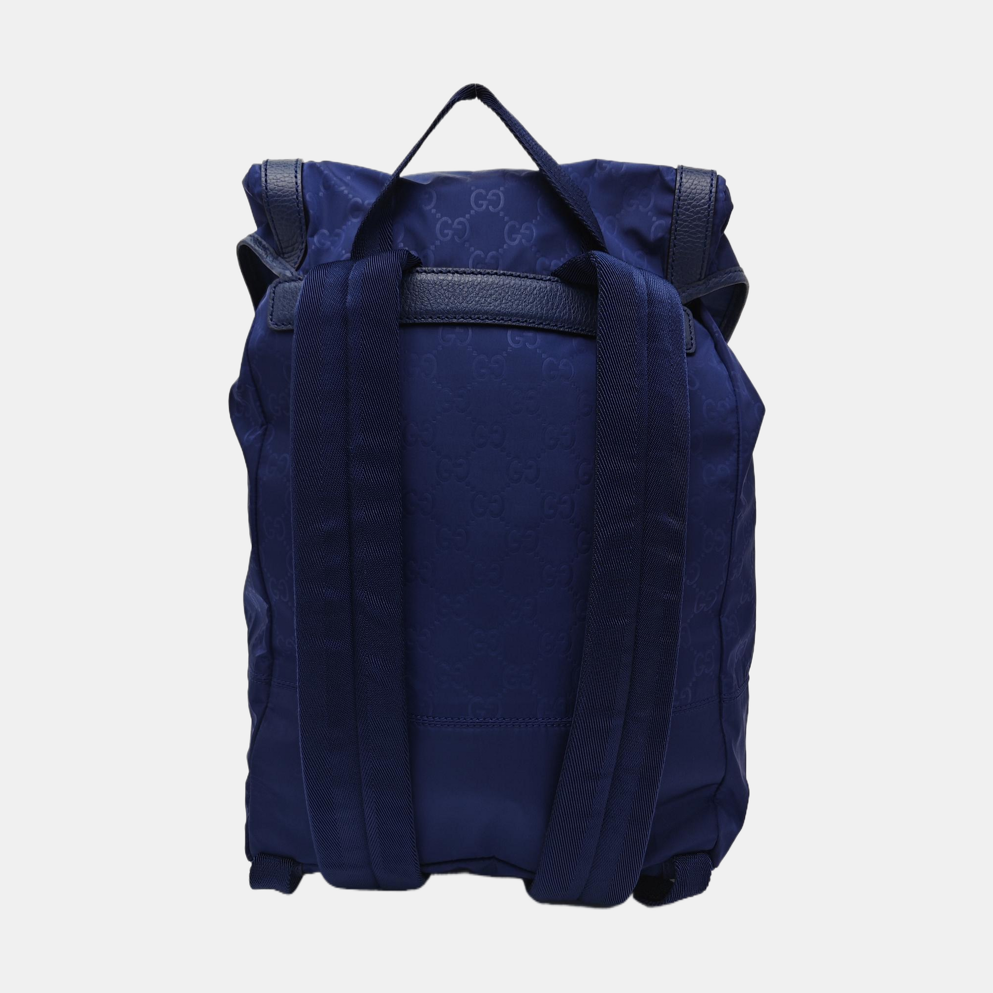 Monogram Nylon Backpack Blue