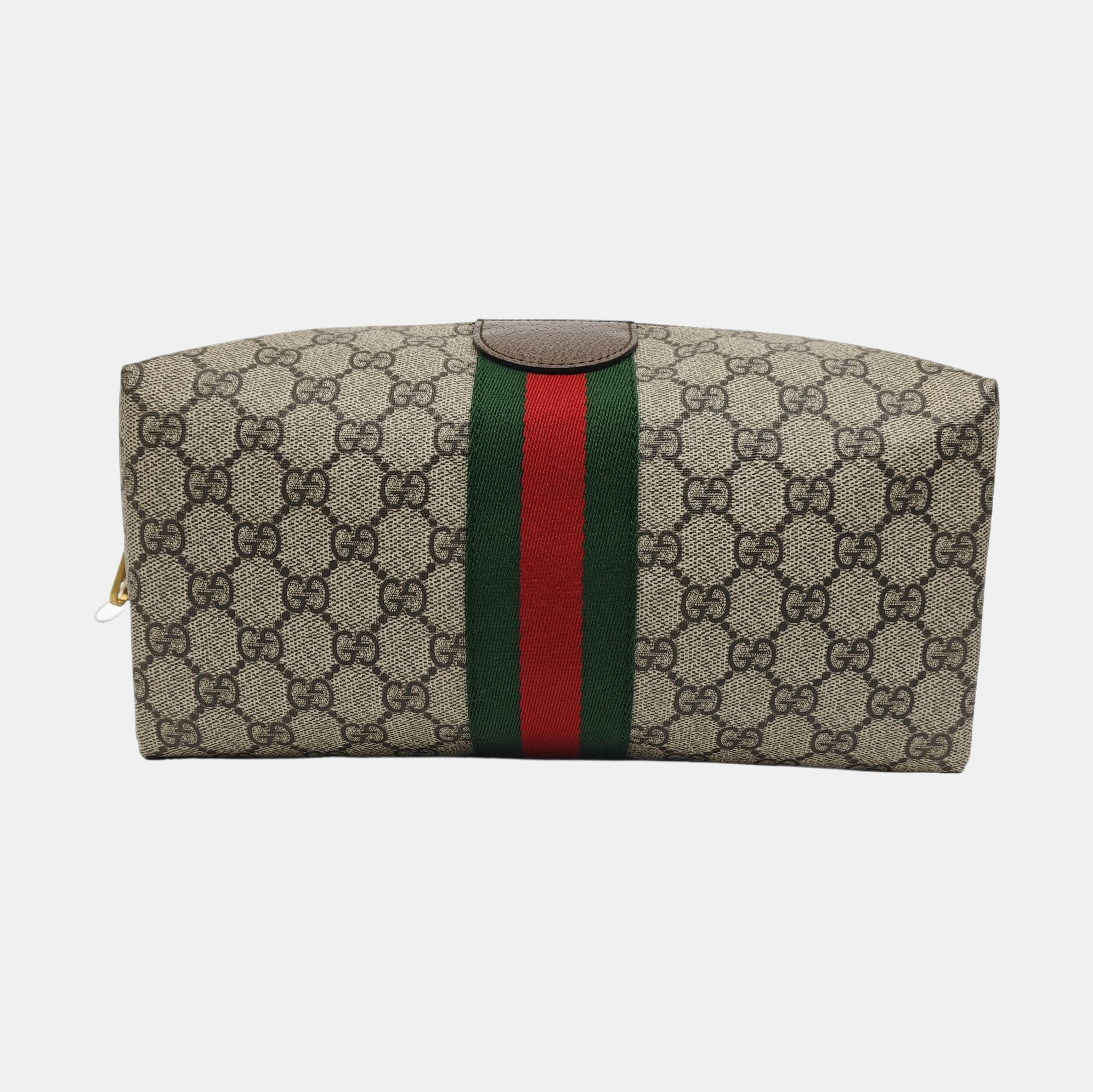 Ophidia Small Monogram Coated Canvas Beige
