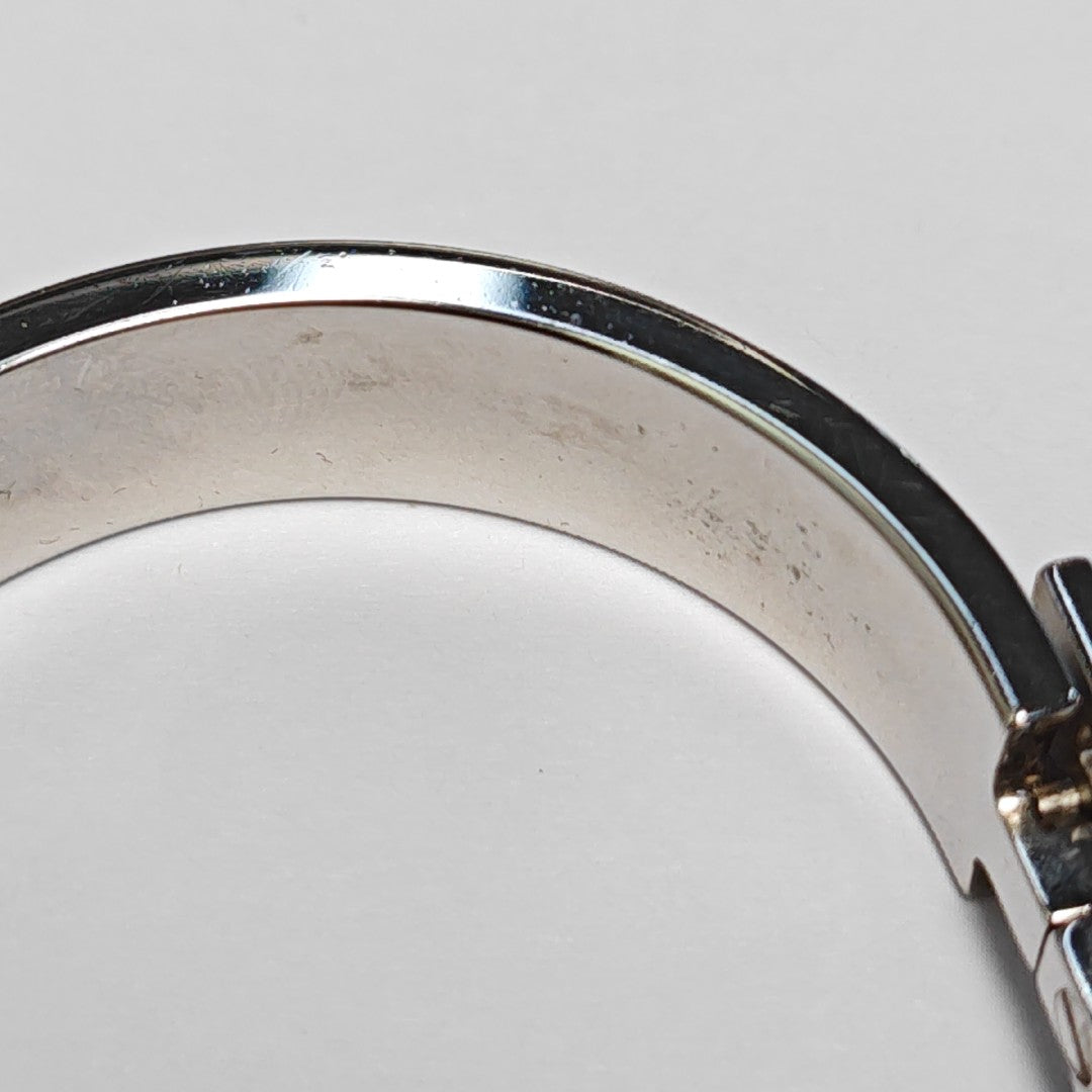 Clic H Metal Silver Bangle