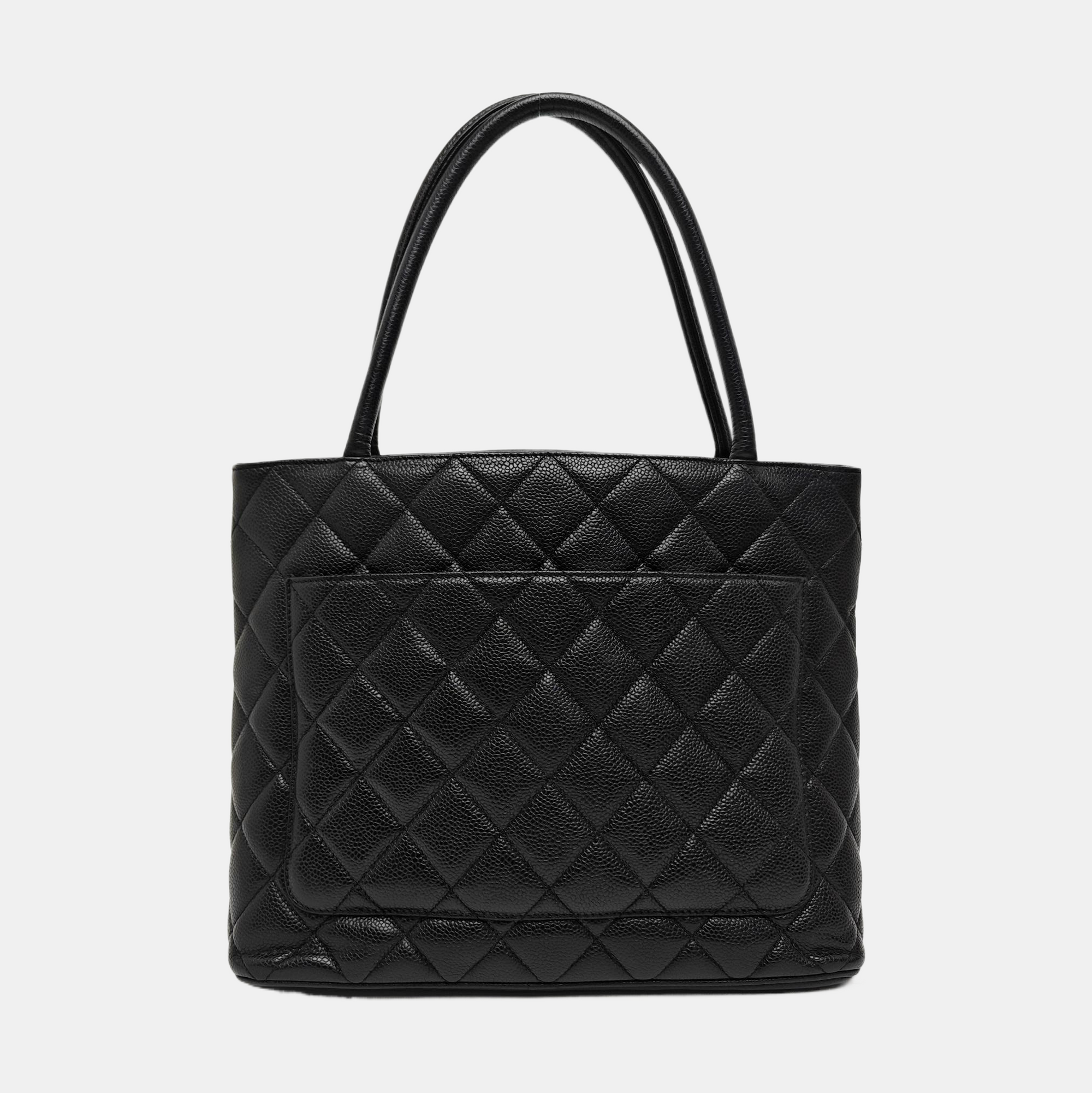 MEDALLION Quilted Grained Calfskin Black