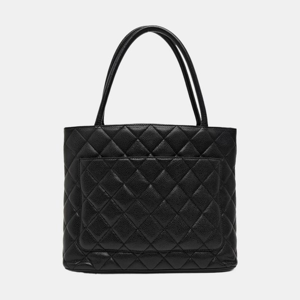 MEDALLION Quilted Grained Calfskin Black