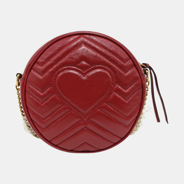 GG Marmont Mini Quilted Calfskin Red