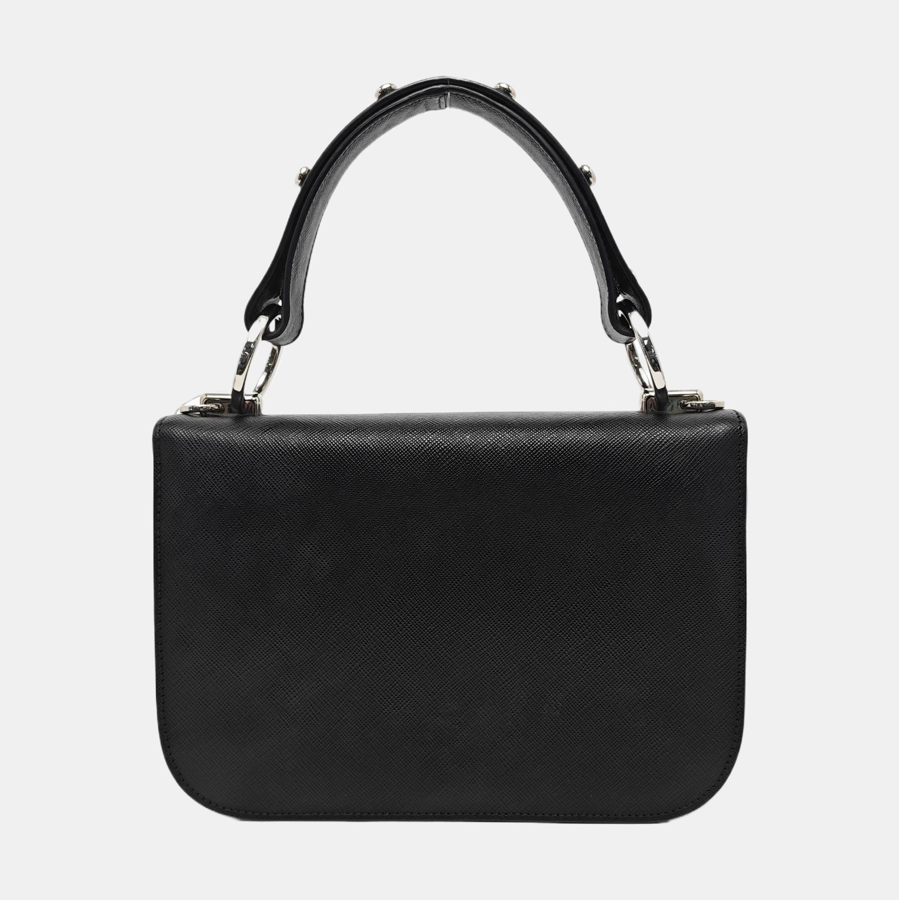 Saffiano Calfskin Shoulder Bag Black