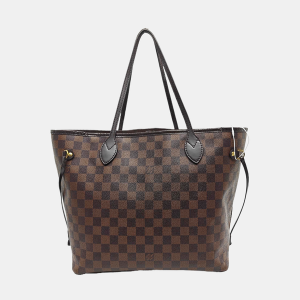 Authenticated pre-owned  NEVERFULL MM Damier Ebene Coated Canvas Brown - Tote Bag at Looply