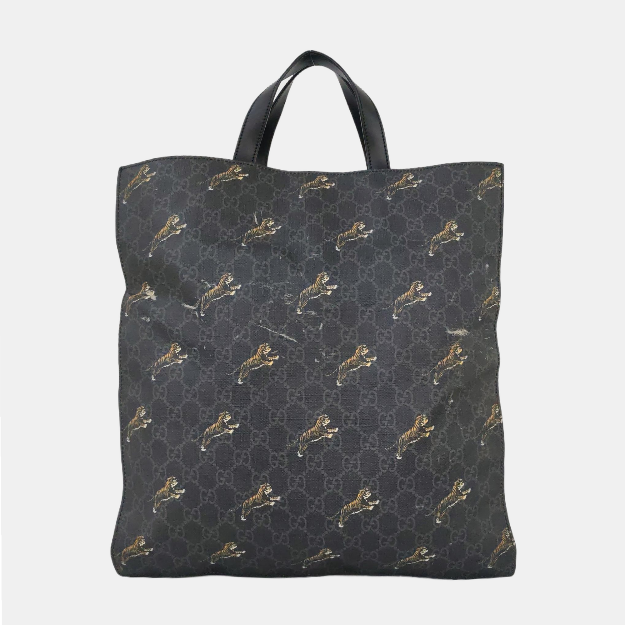 GG Supreme Monogram Coated Canvas Black