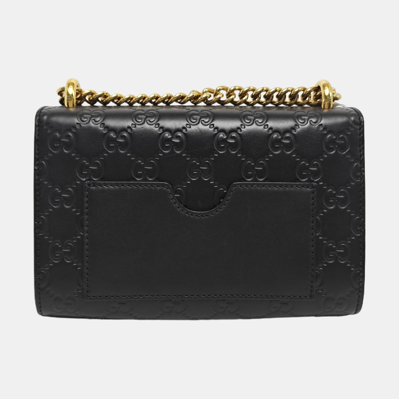 Authenticated pre-owned  Padlock Small Monogram Calfskin Black - Shoulder Bag at Looply