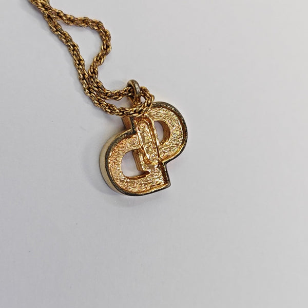 Petit CD Metal Gold Necklace
