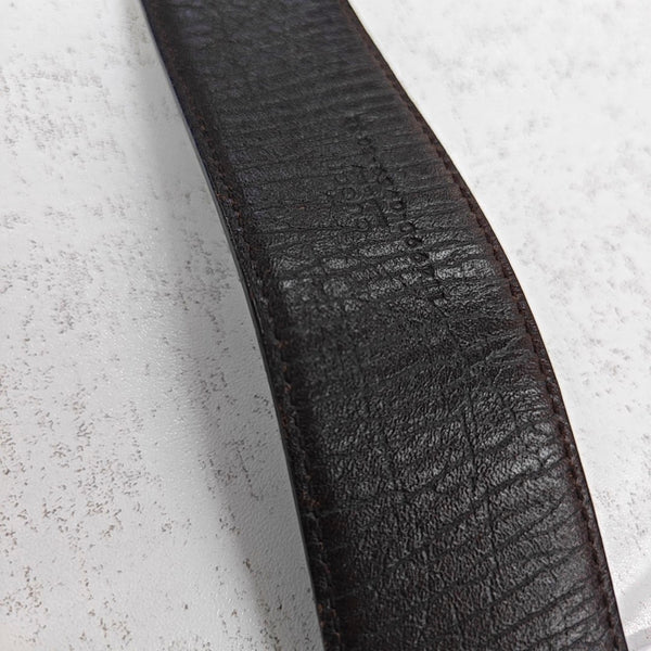 Brown Coated Canvas Belt