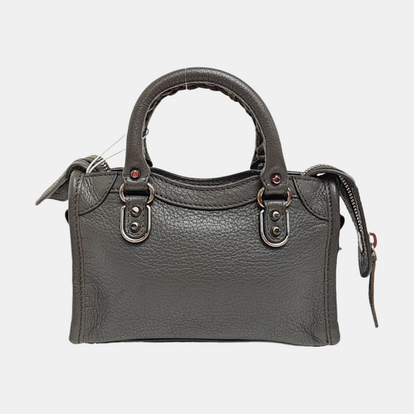 Classic Metallic Edge City Calfskin Gray