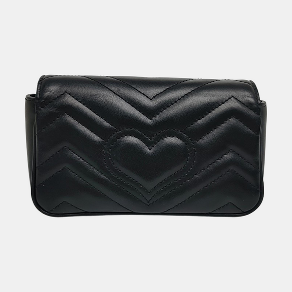 GG Marmont Mini Quilted Calfskin Black