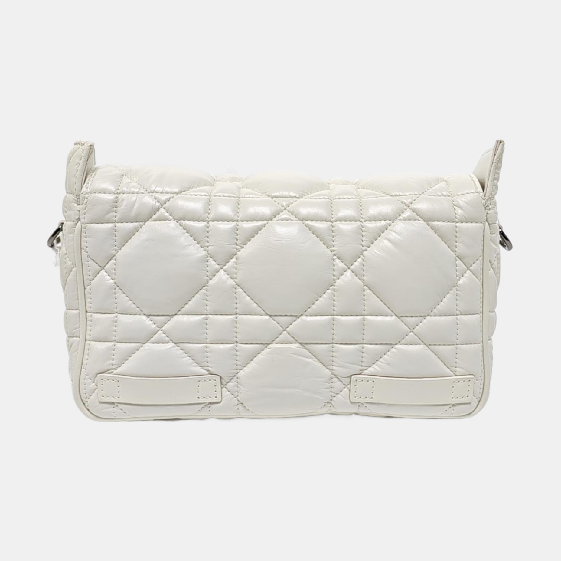 Authenticated pre-owned  Diorcamp Small Cannage Calfskin White - Shoulder Bag at Looply