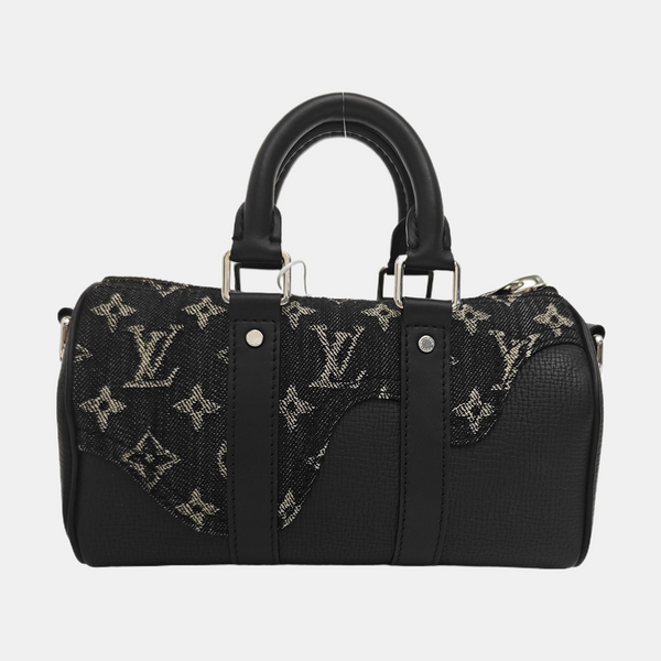 KEEPALL Nano Monogram Calfskin Black