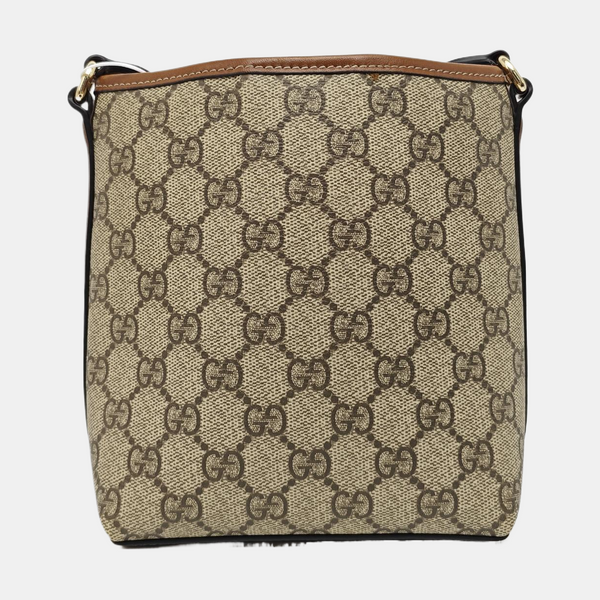 GG Emblem Monogram Coated Canvas Beige