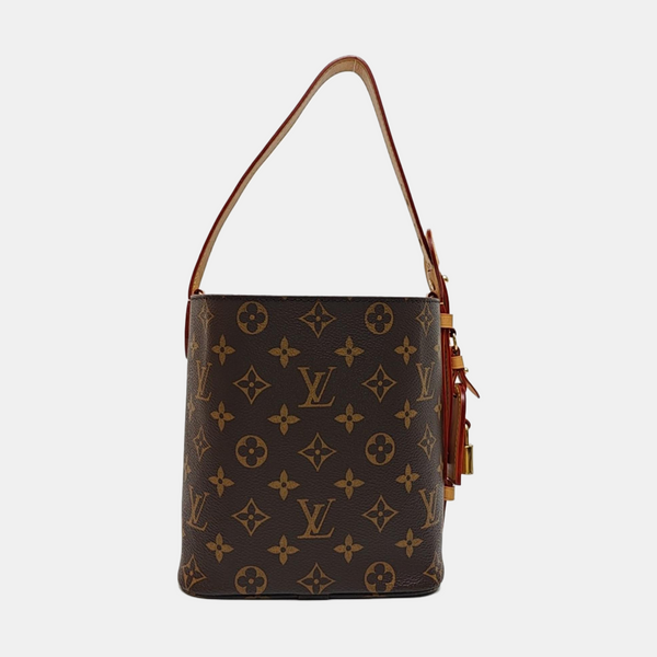 ALL IN BB Monogram Coated Canvas Brown
