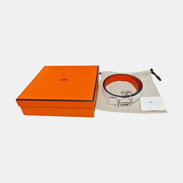 Leather Belt White