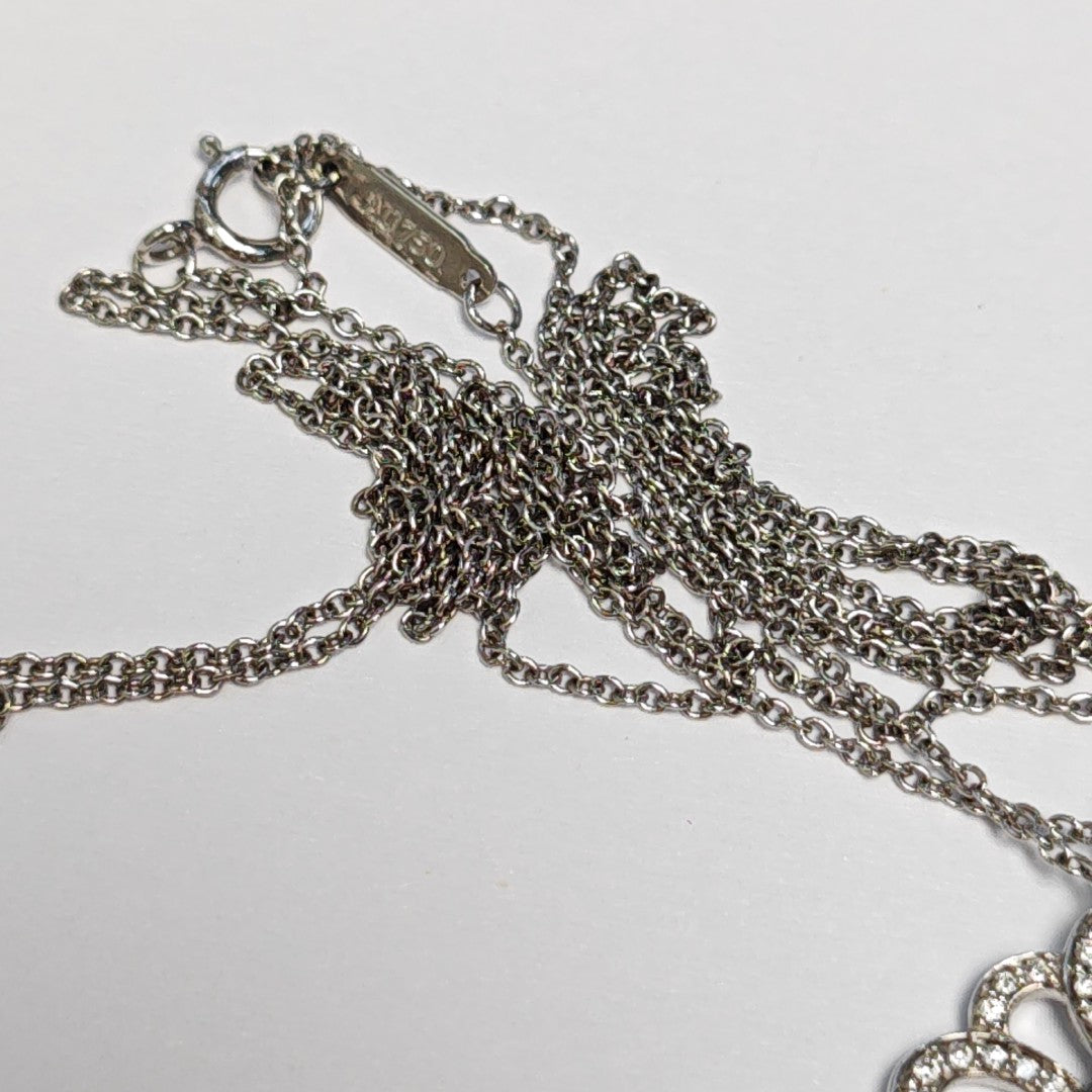 Tiffany Keys 18k White Gold Silver Necklace