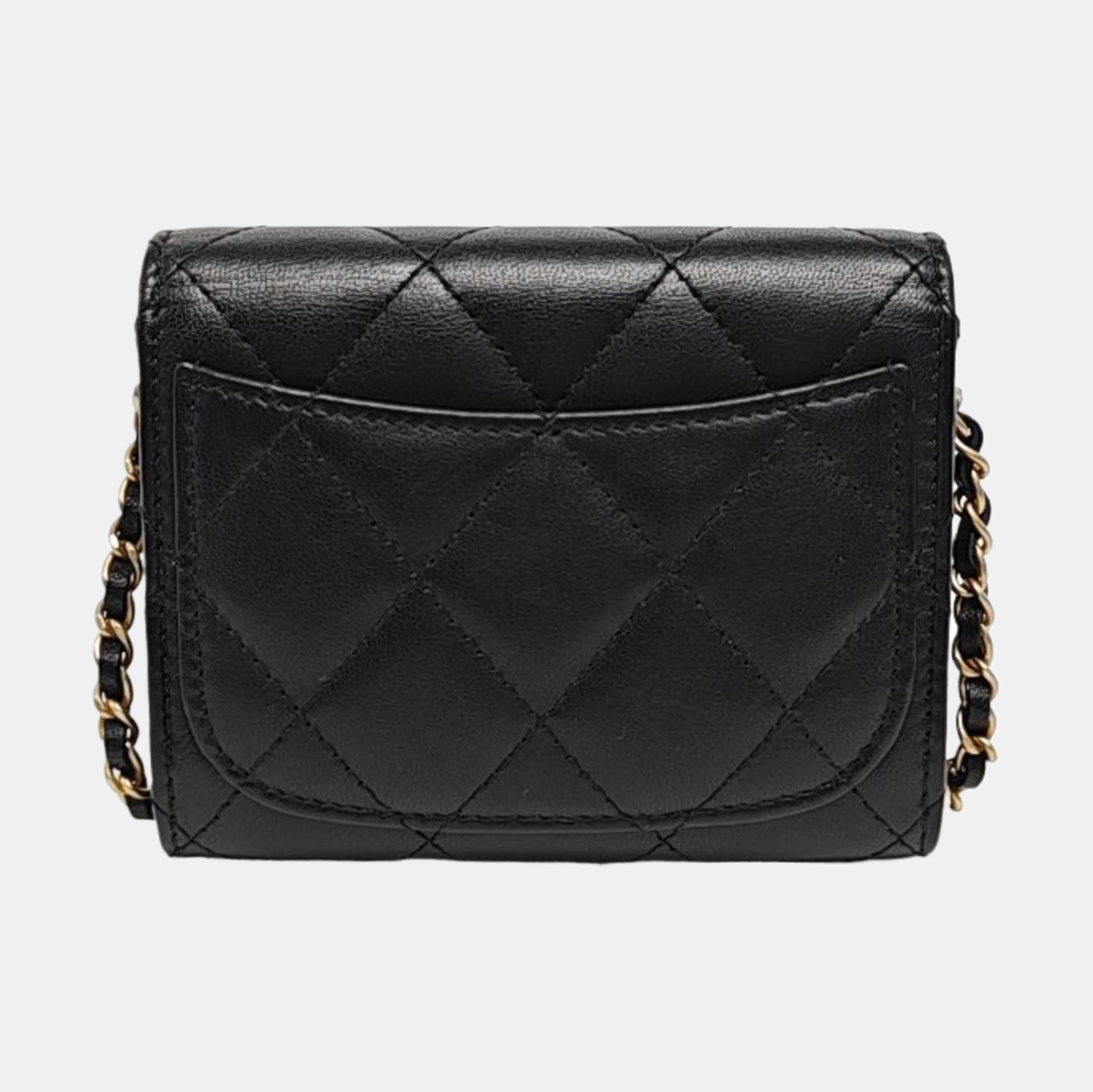 Authenticated pre-owned  CLASSIC FLAP Quilted Lambskin Black - Crossbody Bag at Looply