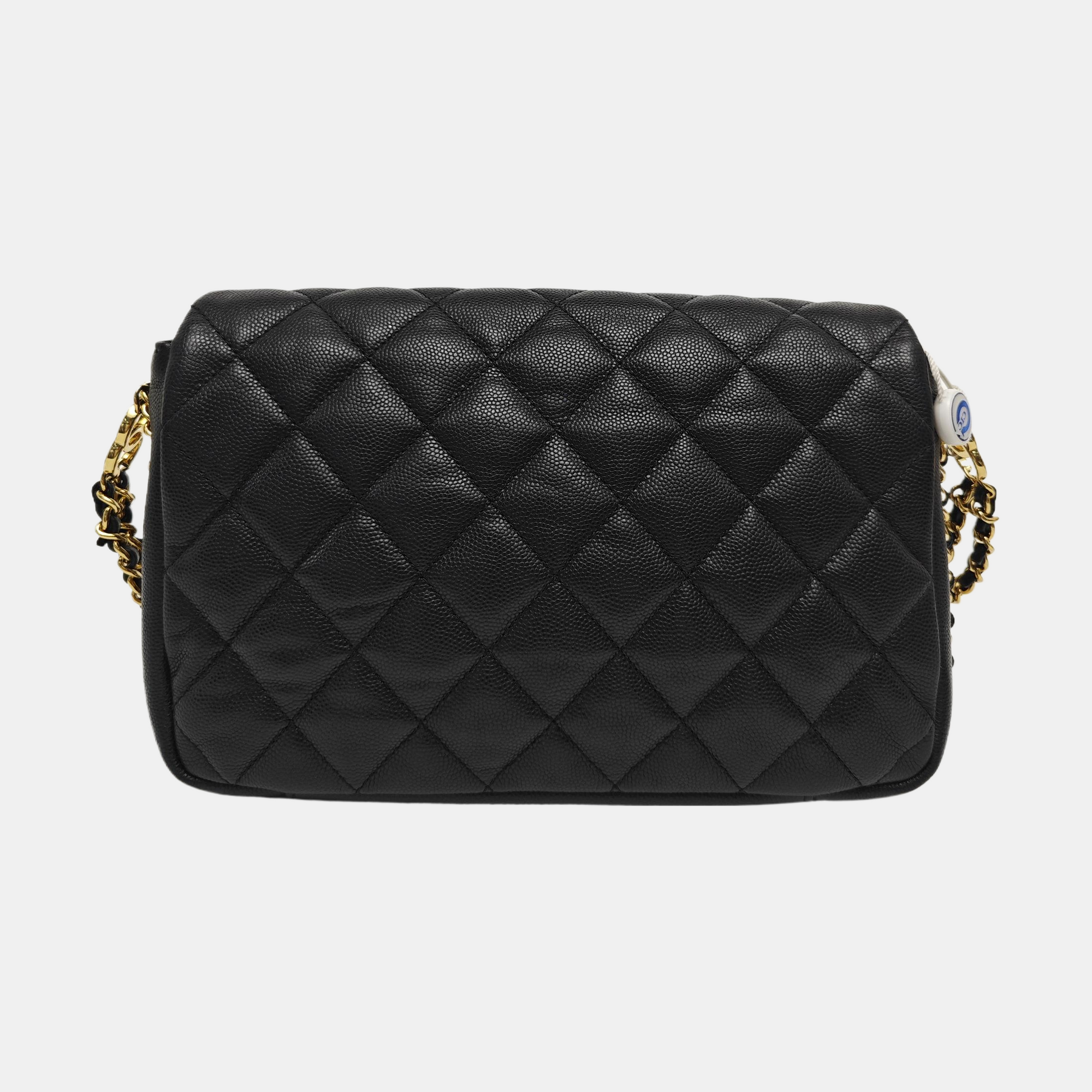CLASSIC FLAP Mini Quilted Grained Calfskin Black