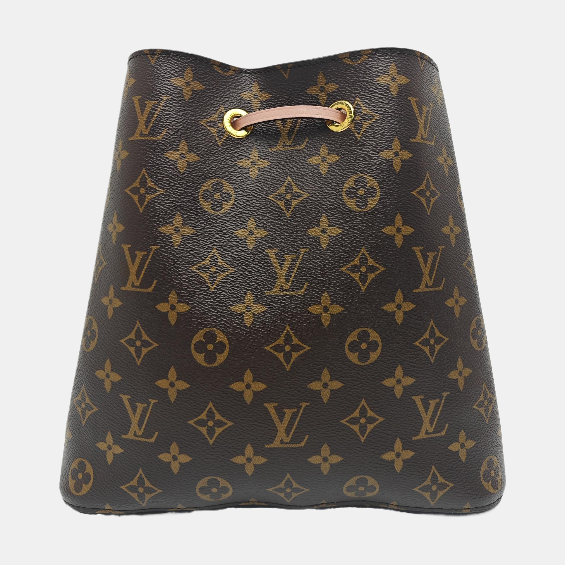 NÉONOÉ MM Monogram Coated Canvas Brown