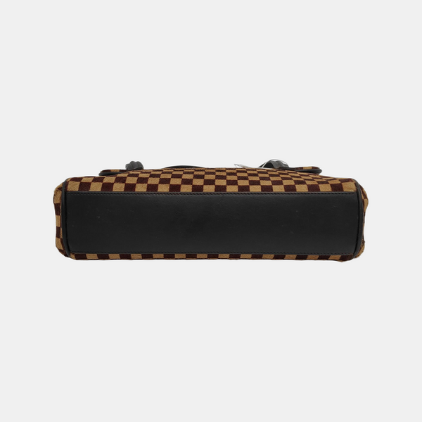 LIONNE Damier Ebene Horsehair Brown