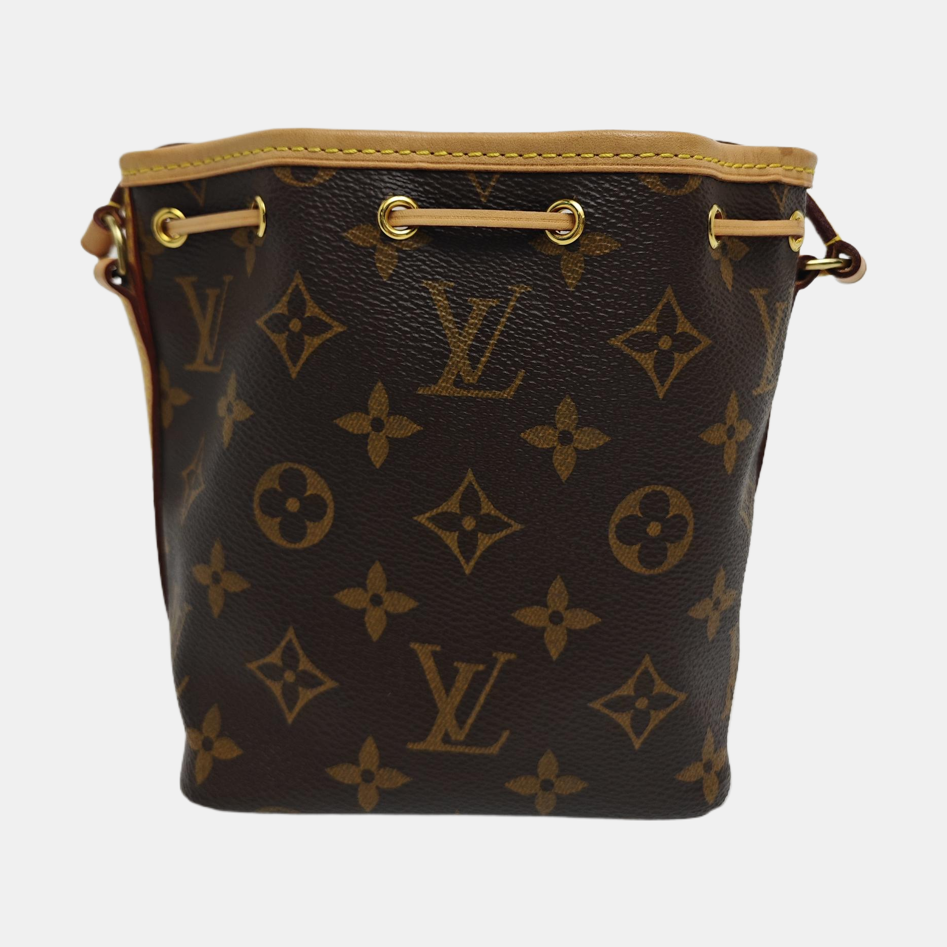 Authenticated pre-owned  NÉONOÉ Nano Monogram Coated Canvas Brown - Bucket Bag at Looply