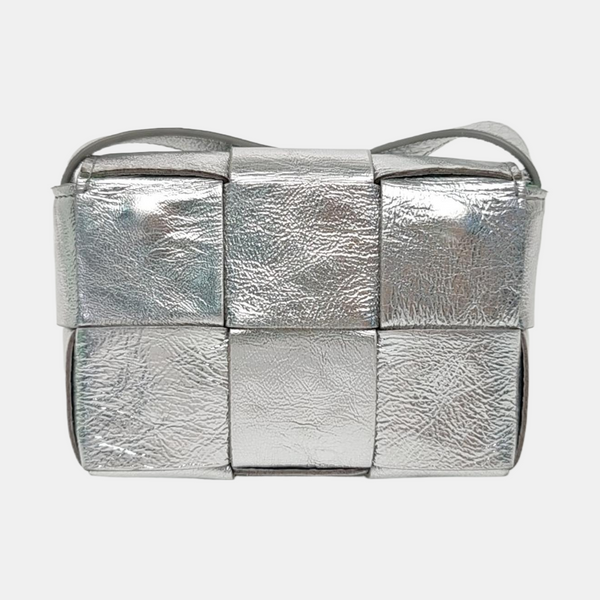 Cassette Mini Calfskin Silver