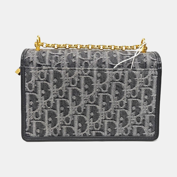 Oblique Canvas Shoulder Bag Gray