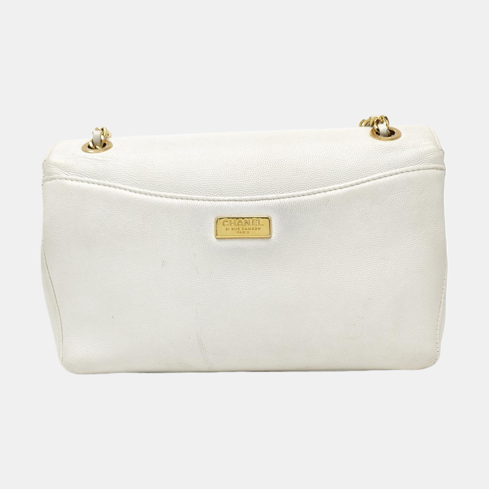 Calfskin Shoulder Bag White