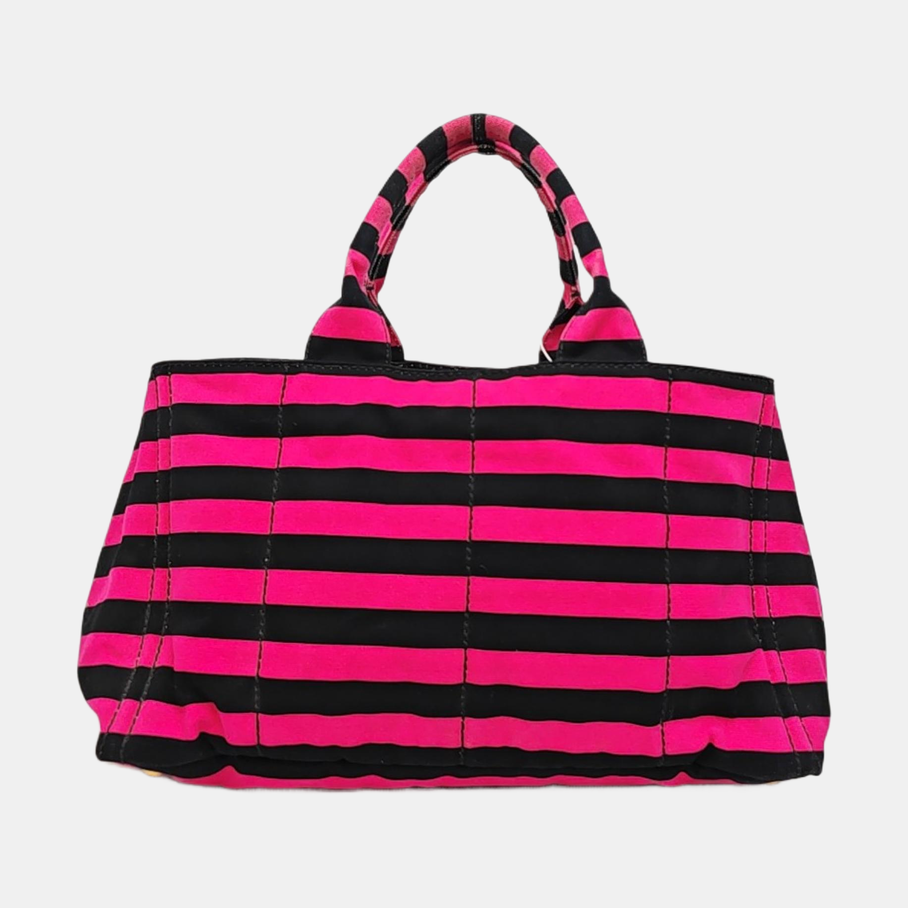 Quilted Canvas Tote Bag Multicolor