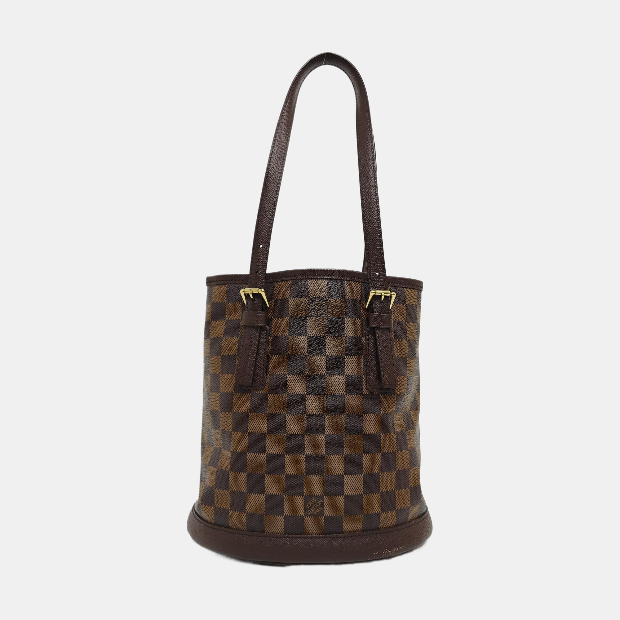 BUCKET PM Damier Ebene Coated Canvas Brown