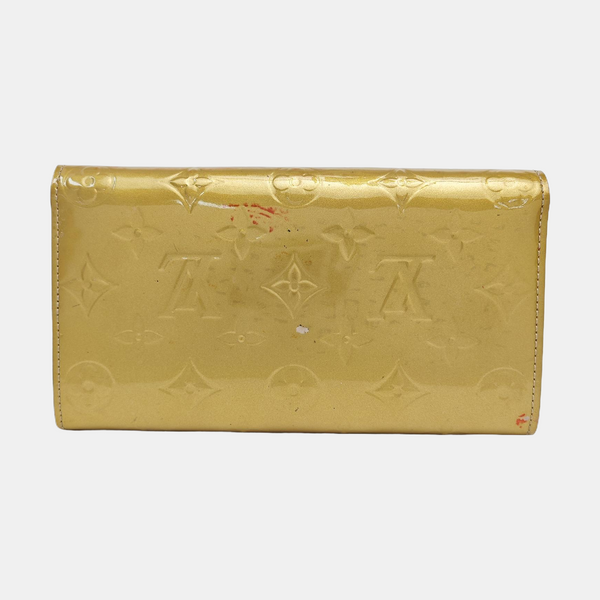 INTERNATIONAL Monogram Patent Leather Yellow Wallet