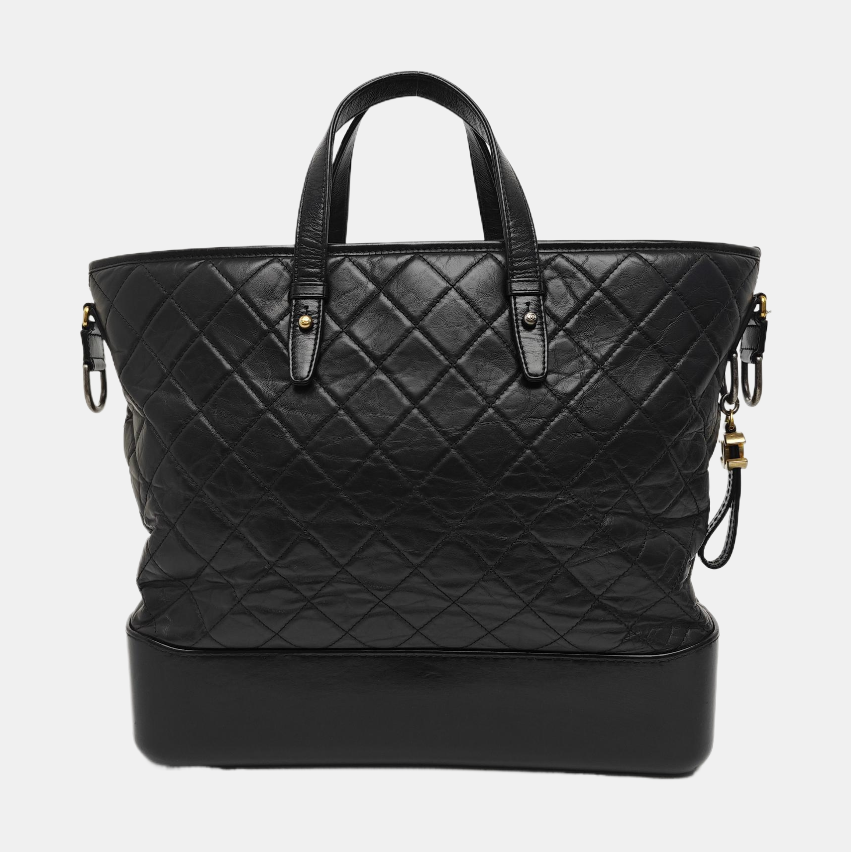 GABRIELLE Large Quilted Vintage Calf Black