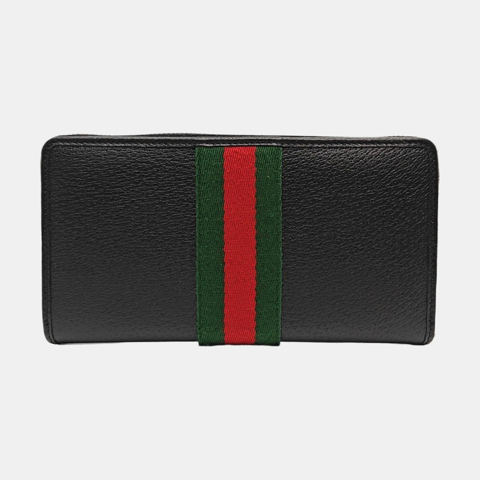 Ophidia Mini Calfskin Black Wallet