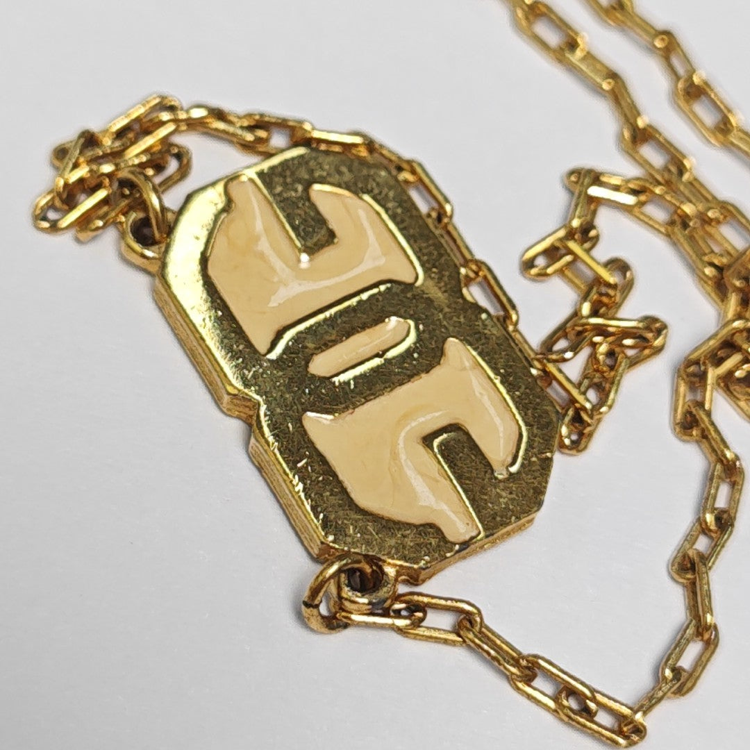 G Cube Metal Gold Necklace