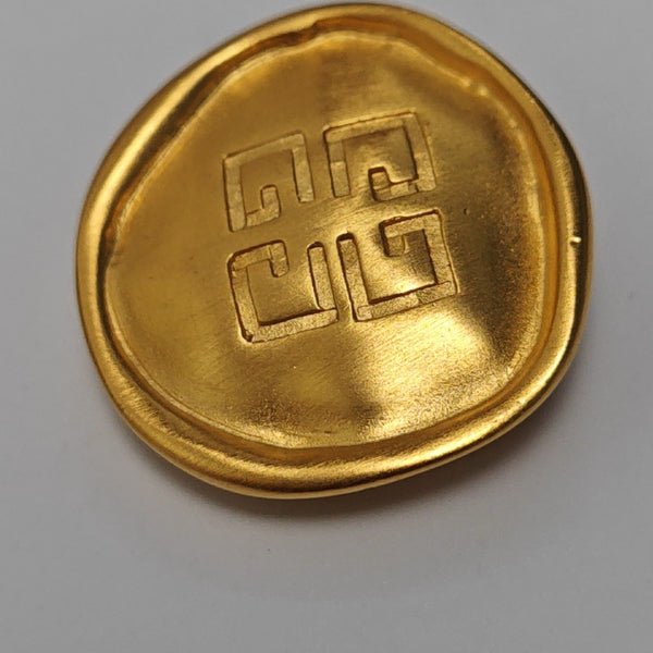 4G Logo Metal Gold Clip On Earrings