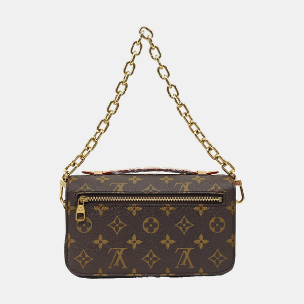 MÉTIS EAST WEST Monogram Coated Canvas Brown