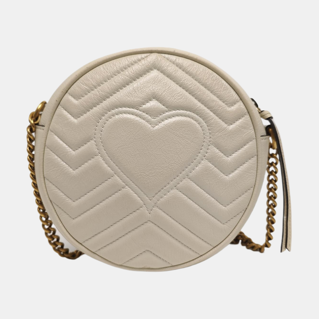 GG Marmont Mini Quilted Calfskin White