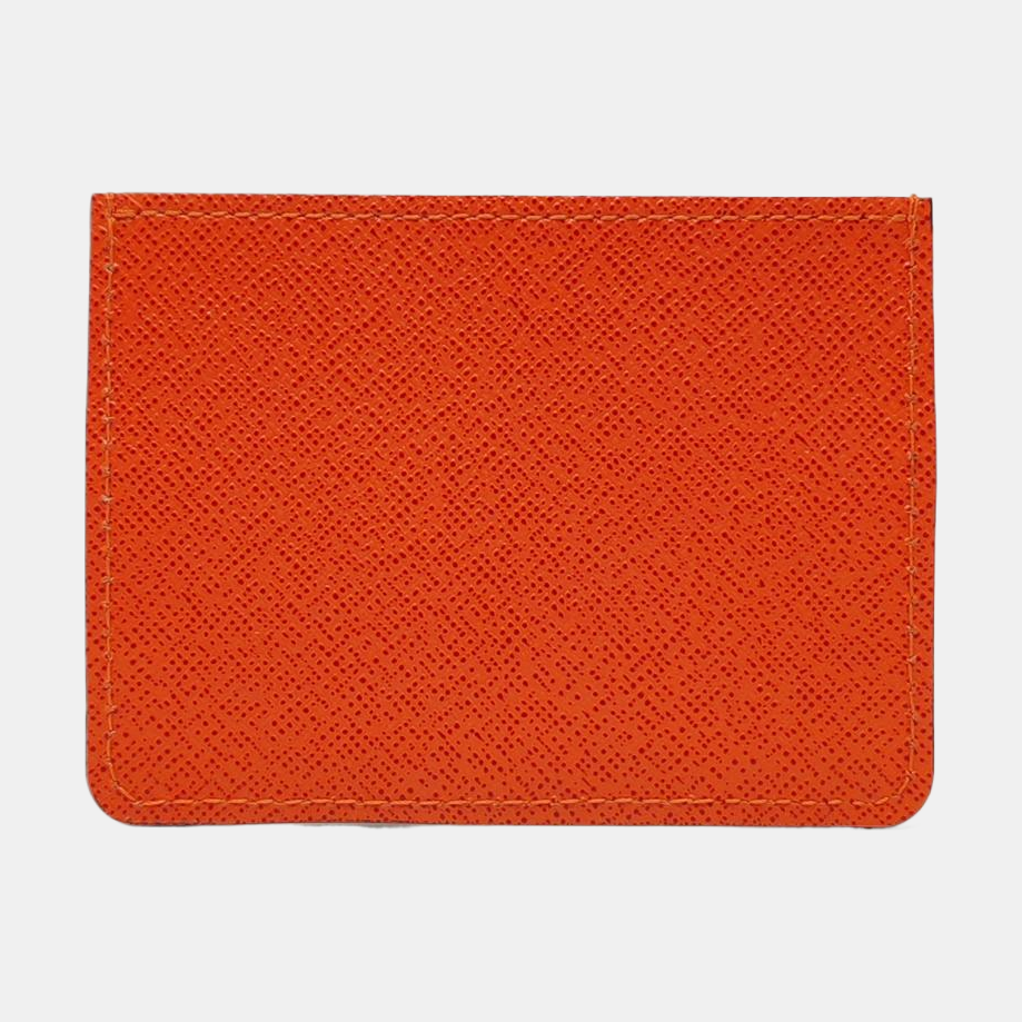 Calfskin Card Holder Orange