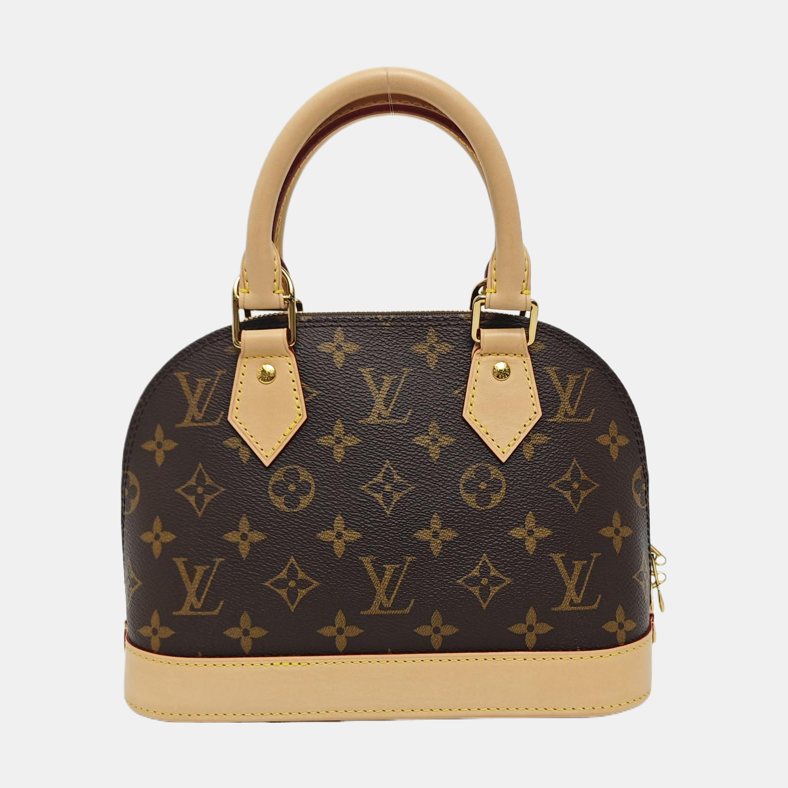 ALMA BB Monogram Coated Canvas Brown