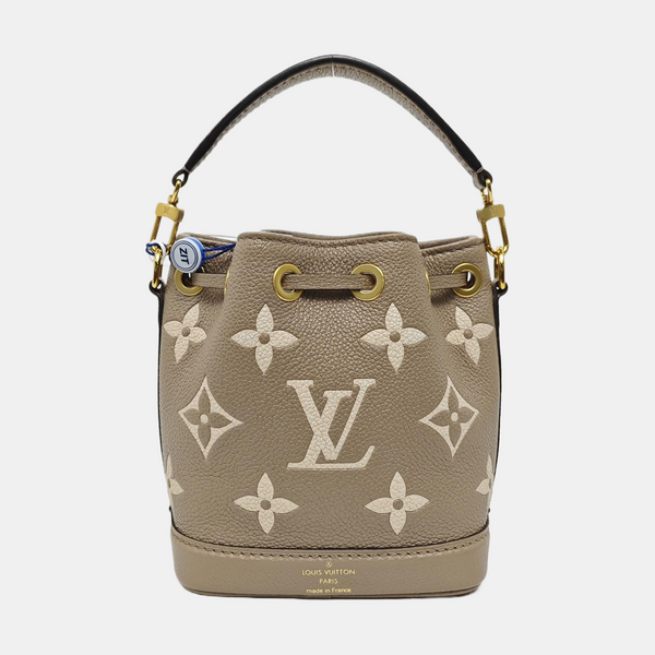 NOÉ Nano Monogram Calfskin Gray