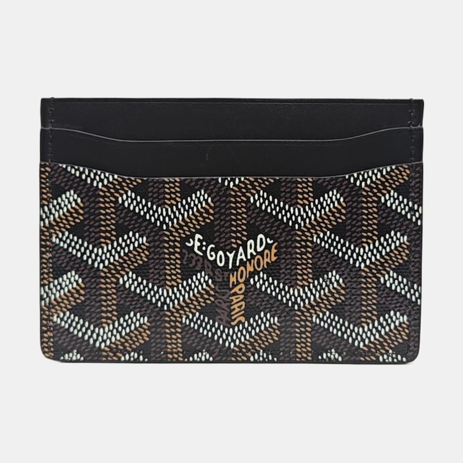 Coated Canvas Card Holder Black