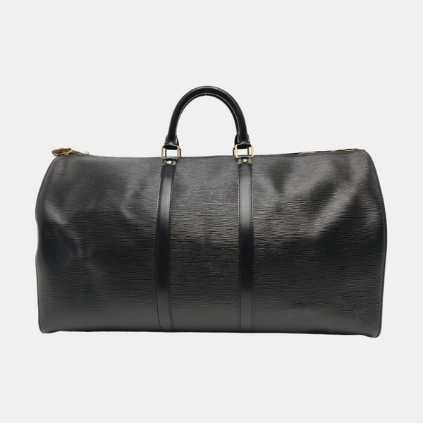 Authenticated pre-owned  KEEPALL 55 Epi Black - Top Handle Bag at Looply