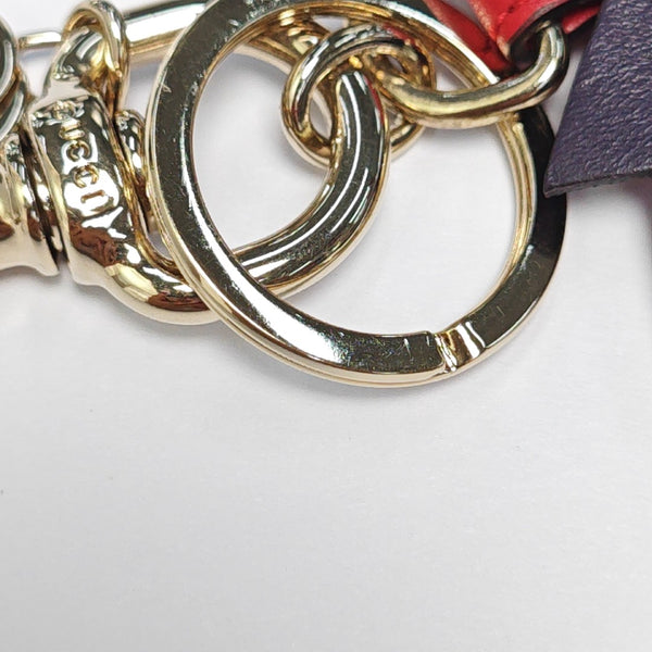 Leather Bag Charm Beige