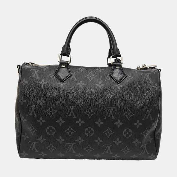 Monogram Coated Canvas Shoulder Bag Black