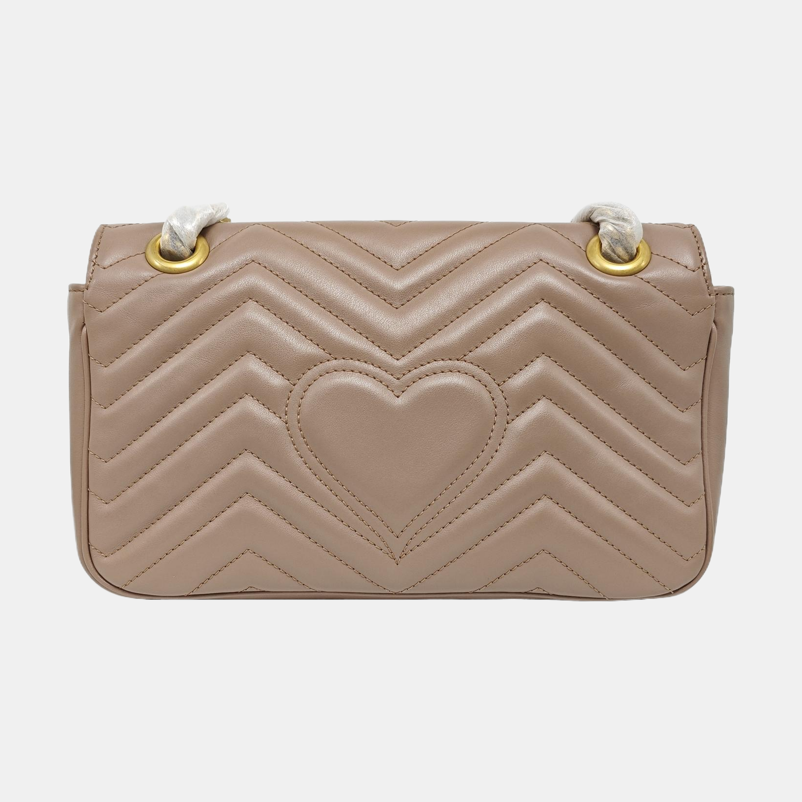 GG Marmont Medium Quilted Calfskin Gray