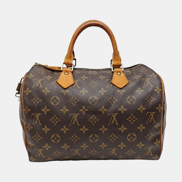 SPEEDY 30 Monogram Coated Canvas Brown