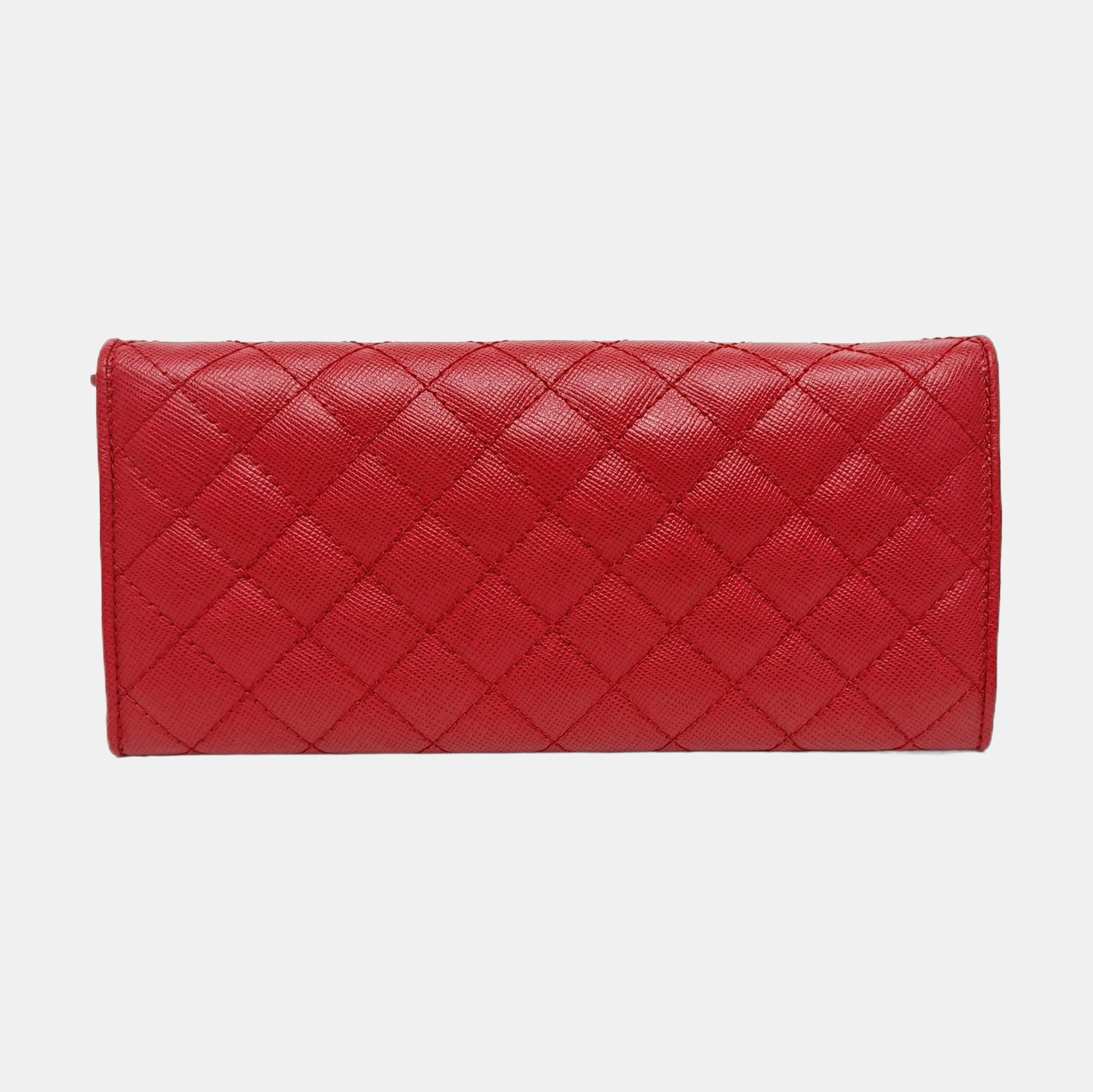 Quilted Calfskin Wallet Red